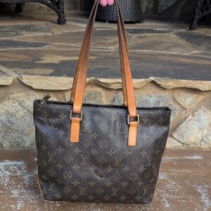 Louis Vuitton Monogram Tote Shoulder Bag, Leather